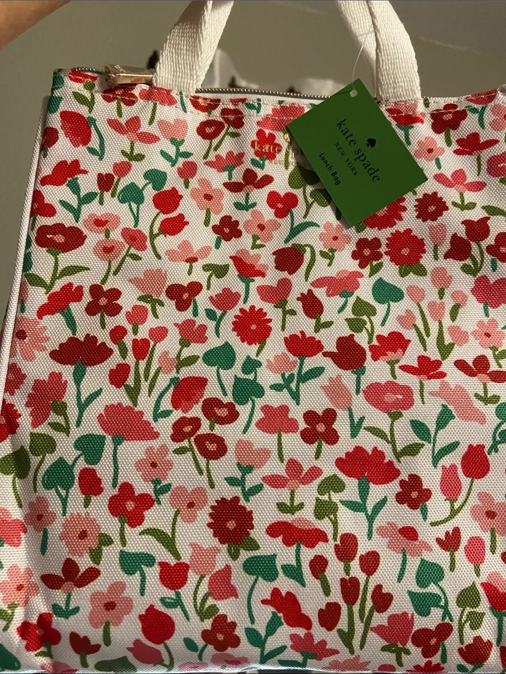 KATE SPADE FLOWERS LUNCH BAG, NWT